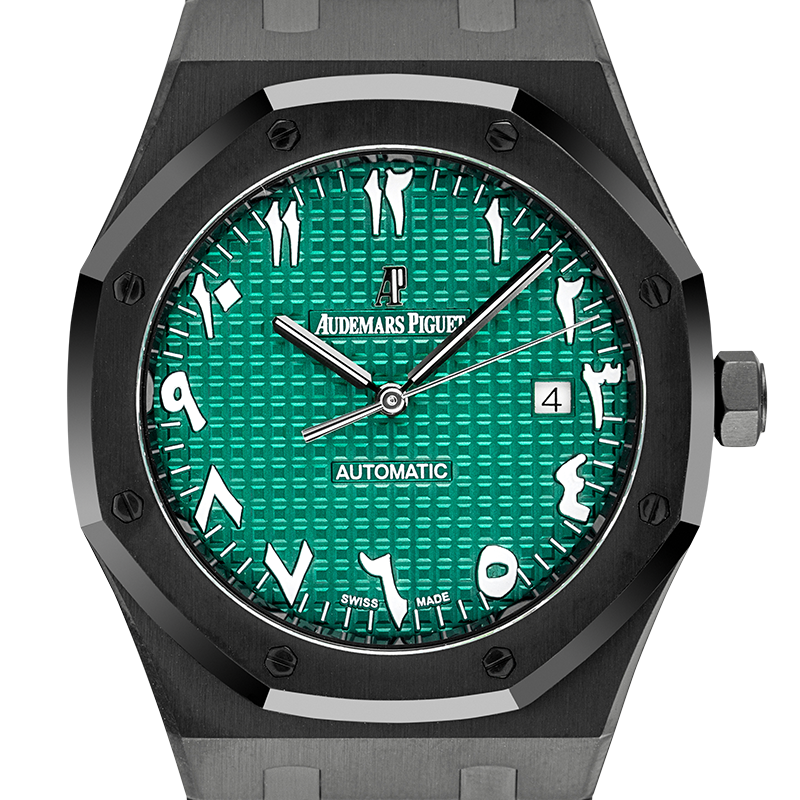 Audemars Piguet Royal Oak 41mm Custom Black PVD with Green/Indic Dial