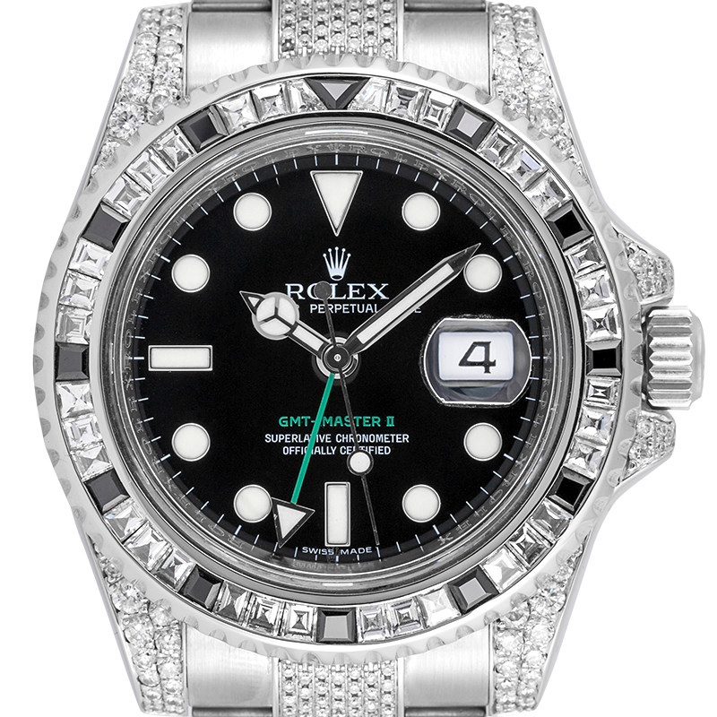 Rolex GMT-Master II Diamond Set with Custom Bezel 116710LN