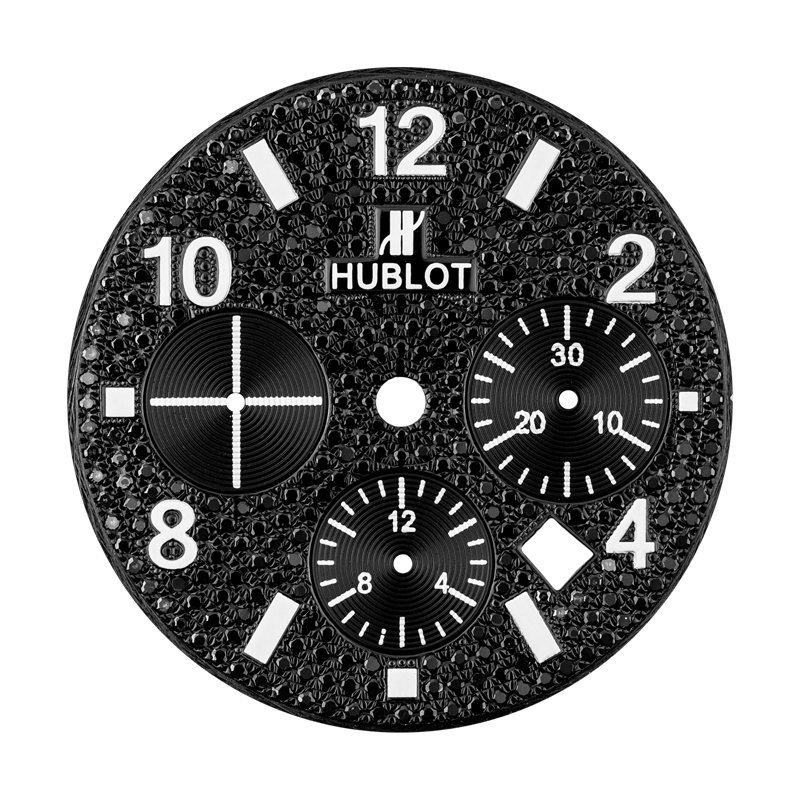 Hublot Big Bang 44mm Black Diamond Pave Custom Dial