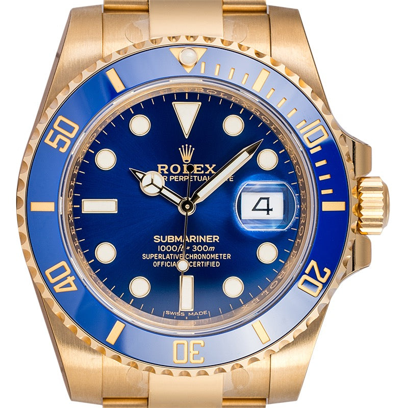 Rolex Submariner Date 18ct Yellow Gold with Blue Dial 116618LB