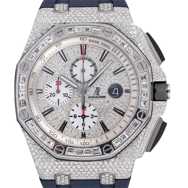 Custom Diamond Set Audemars Piguet Royal Oak Offshore 44mm Steel Watch