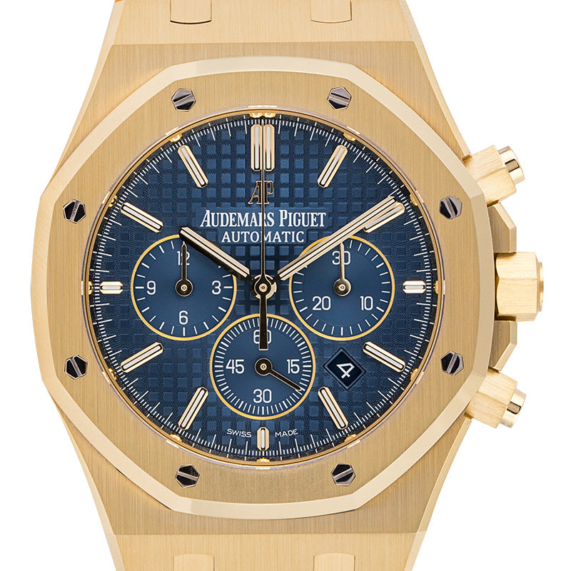 Audemars Piguet Royal Oak Chronograph Yellow Gold Blue Dial