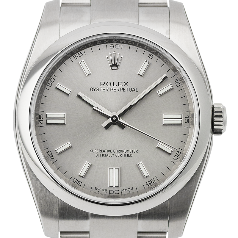 Rolex Oyster Perpetual 36mm Stainless Steel Silver/Index 116000