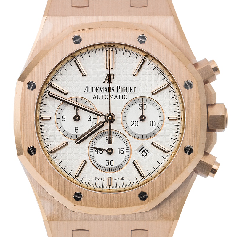 Audemars Piguet Royal Oak Chronograph Rose Gold Leather Strap 26320OR.OO.D088CR.01