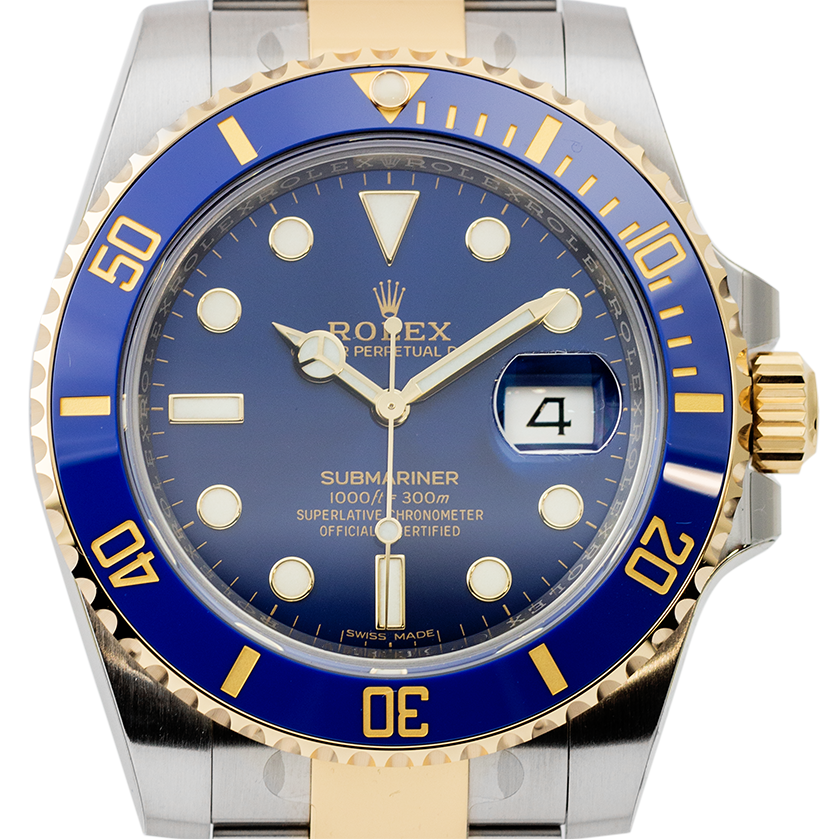 Rolex Submariner Stainless Steel and Yellow Gold Blue Dial 116613LB