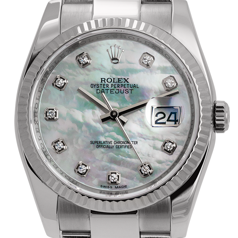 Rolex Datejust 36 Rolesor Mother of Pearl/Diamonds Oyster 116234