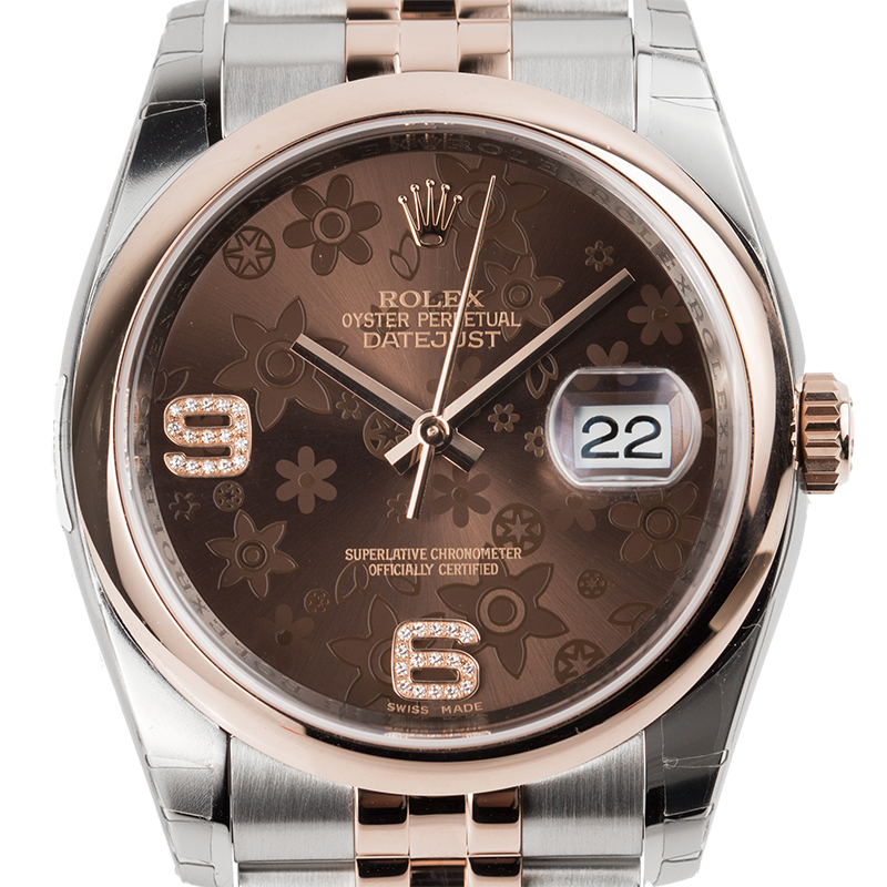 Rolex DateJust 36 Steel and Everose Gold Chocolate Dial Jubilee 116201