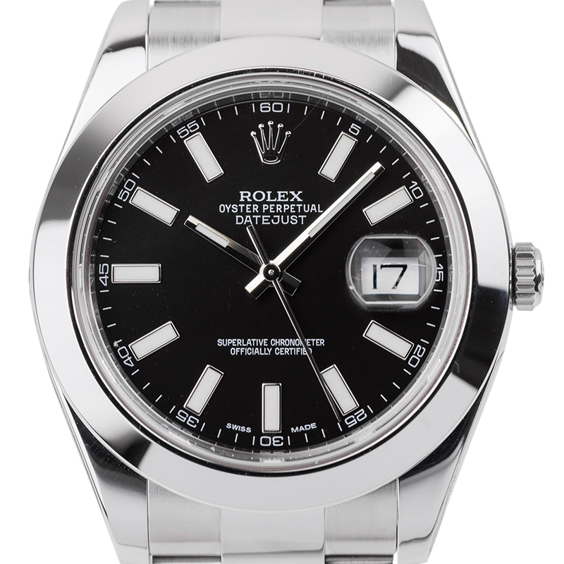 Rolex DateJust II Stainless Steel Black/Index 116300