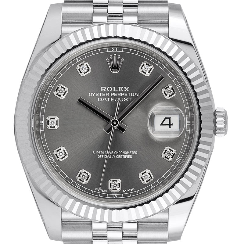 Rolex Datejust 41 Rolesor Dark Rhodium/Diamonds Jubilee 126334