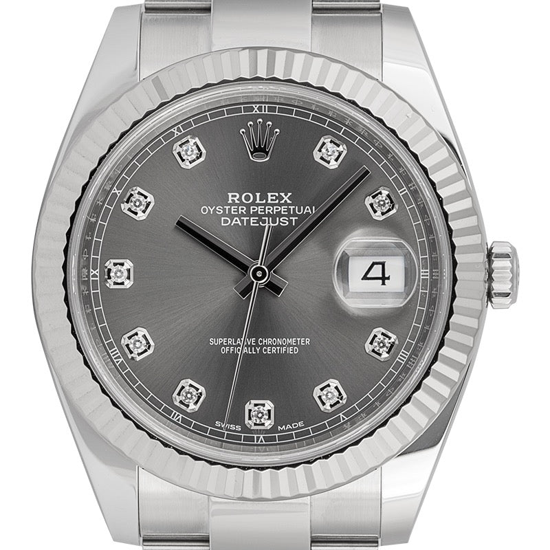 Rolex Datejust 41 Rolesor Dark Rhodium/Diamonds Oyster 126334