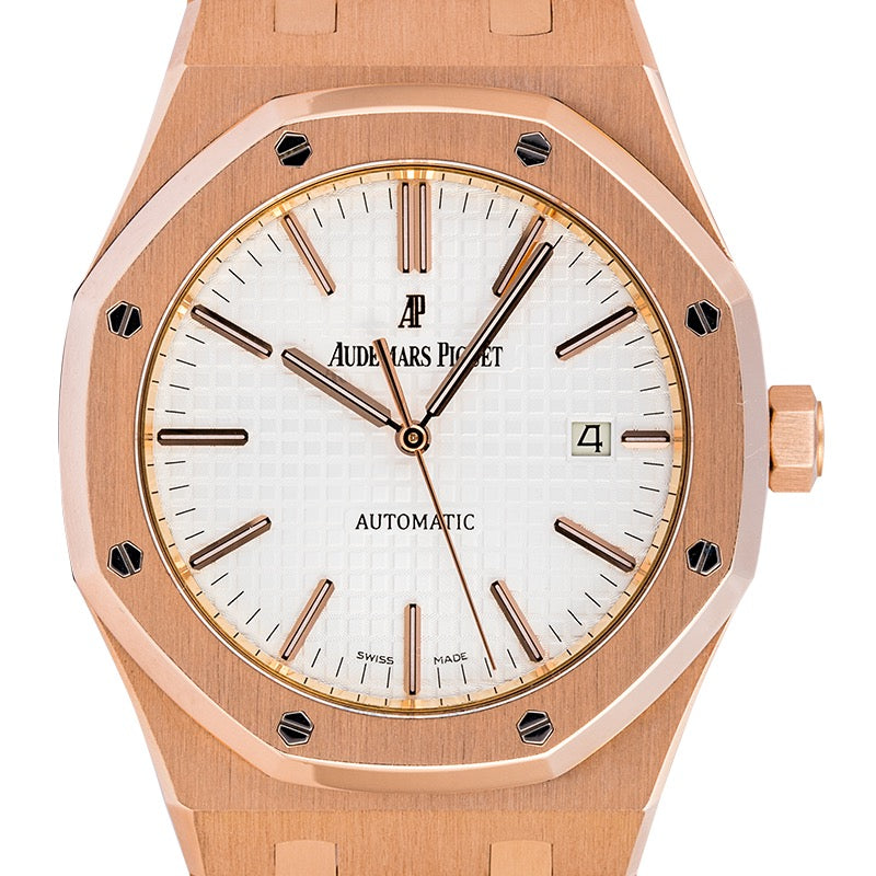 Audemars Piguet Royal Oak 41 Rose Gold with Silver-Toned Dial 15400OR.OO.1220OR.02