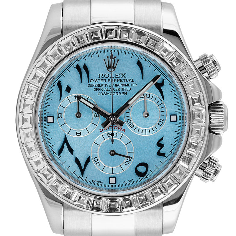 Rolex Cosmograph Daytona 18ct White Gold with Custom Arabic-Indic Dial 116509