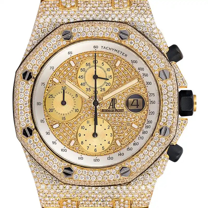 Custom Diamond Set AP Royal Oak Offshore 42mm Yellow Gold