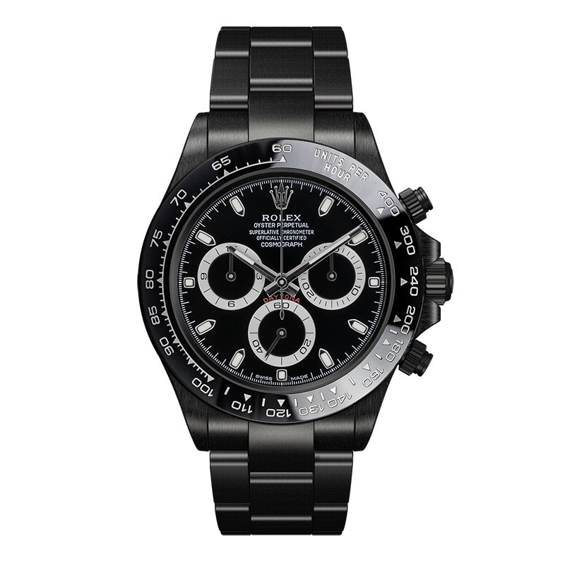 Custom Black PVD Rolex Daytona Black Dial 116500LN Watch