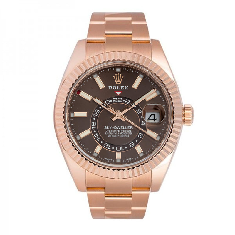 Rolex Sky-Dweller Rose Gold Chocolate Dial 326935