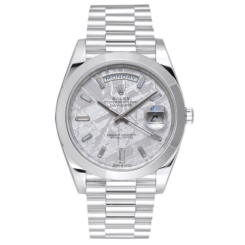 Rolex Day-Date 40 Platinum Meteorite/Diamond Dial 228206