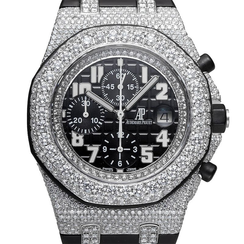 Custom Diamond Set Audemars Piguet Royal Oak Offshore 42mm Black Dial