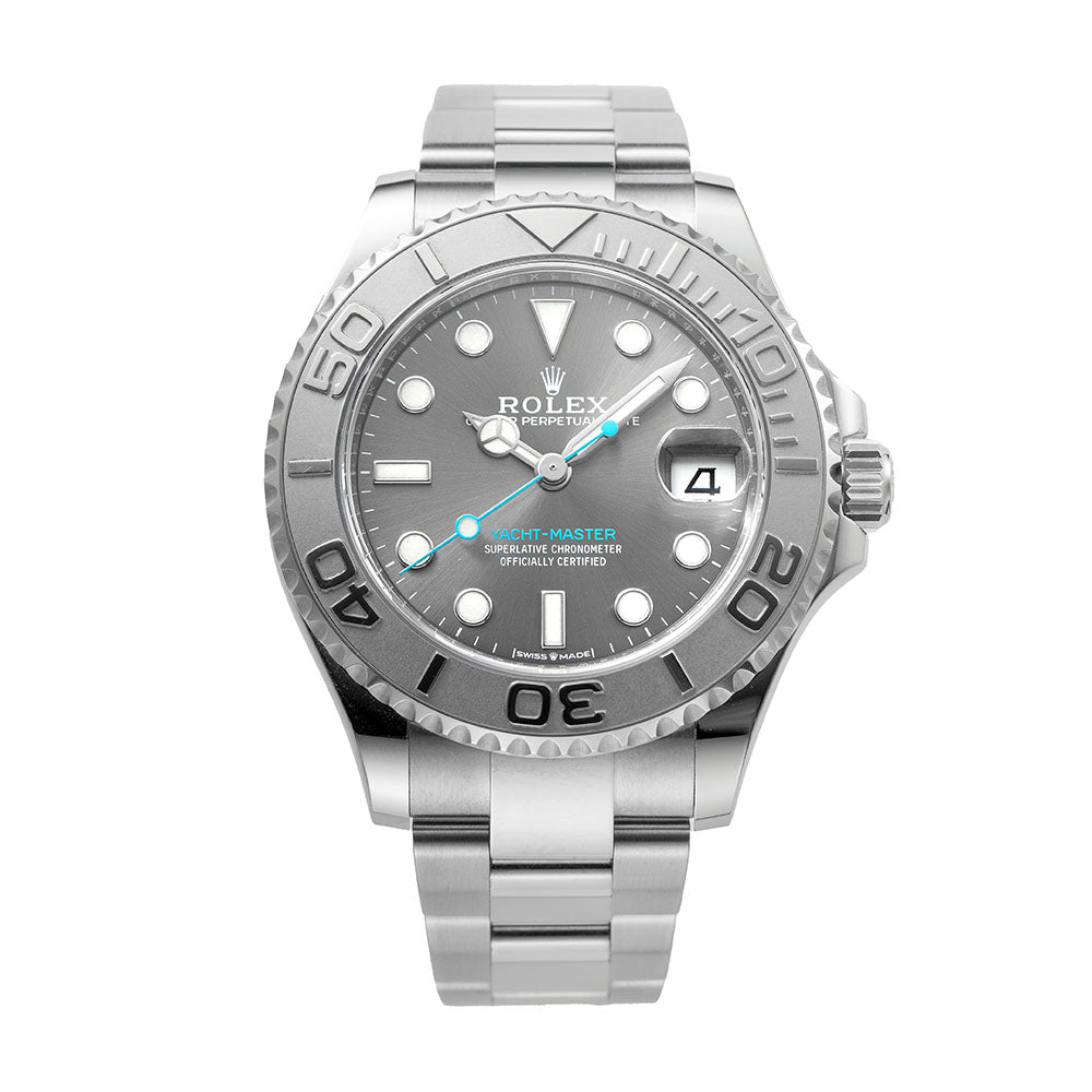 Rolex Yacht-Master 37 Steel and Platinum Rhodium Dial Oyster 268622