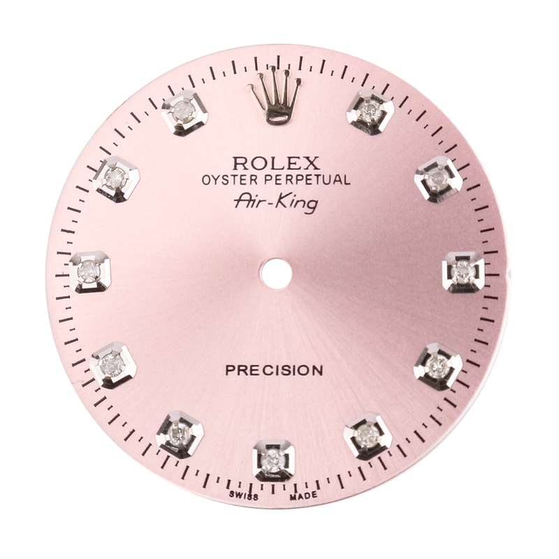 Rolex Air-King 34mm Pink/Diamond Hour Markers Custom Dial