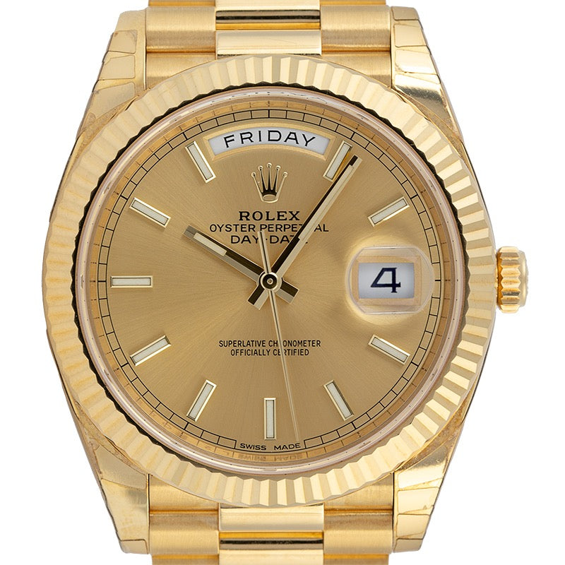 Rolex Day-Date 40 18ct Yellow Gold Champagne Dial 228238