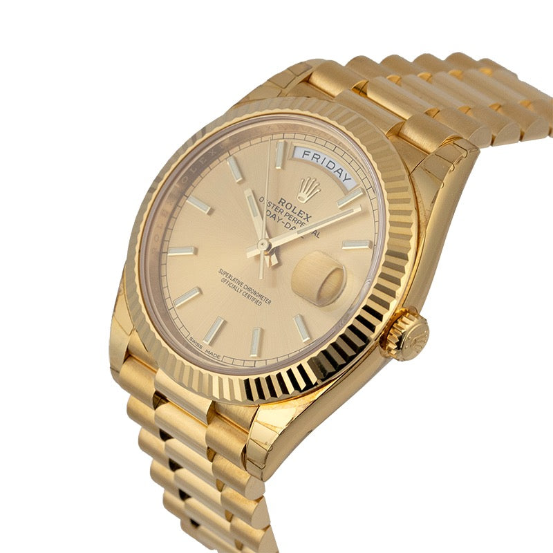 Rolex Day-Date 40 18ct Yellow Gold Champagne Dial 228238