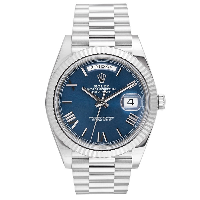 Rolex Day-Date 40 18ct White Gold Blue Dial 228239