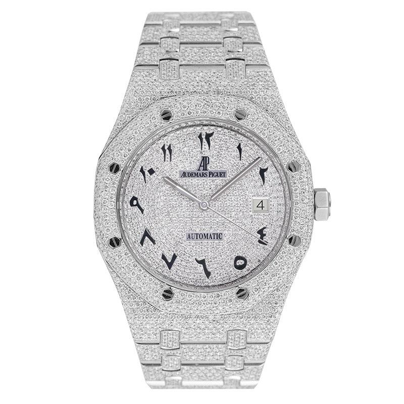 Custom Diamond Set Audemars Piguet Royal Oak 41 with Custom Arabic Dial