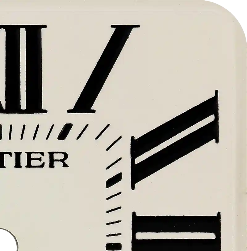Close up - Cartier Santos 100 Large Roman Numeral Custom Dial