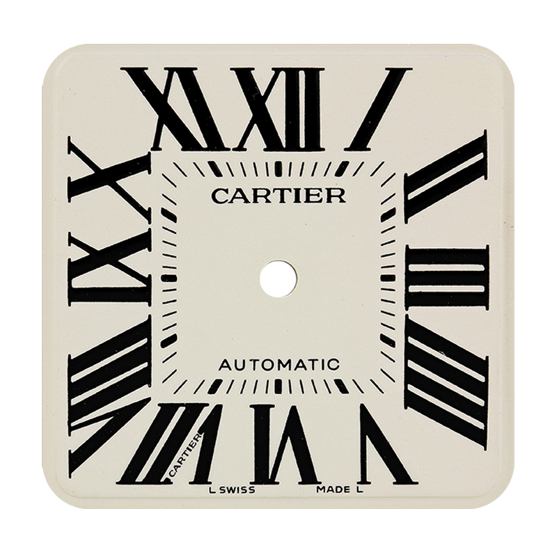 Cartier Santos 100 Large White/Black Roman Numeral Custom Dial