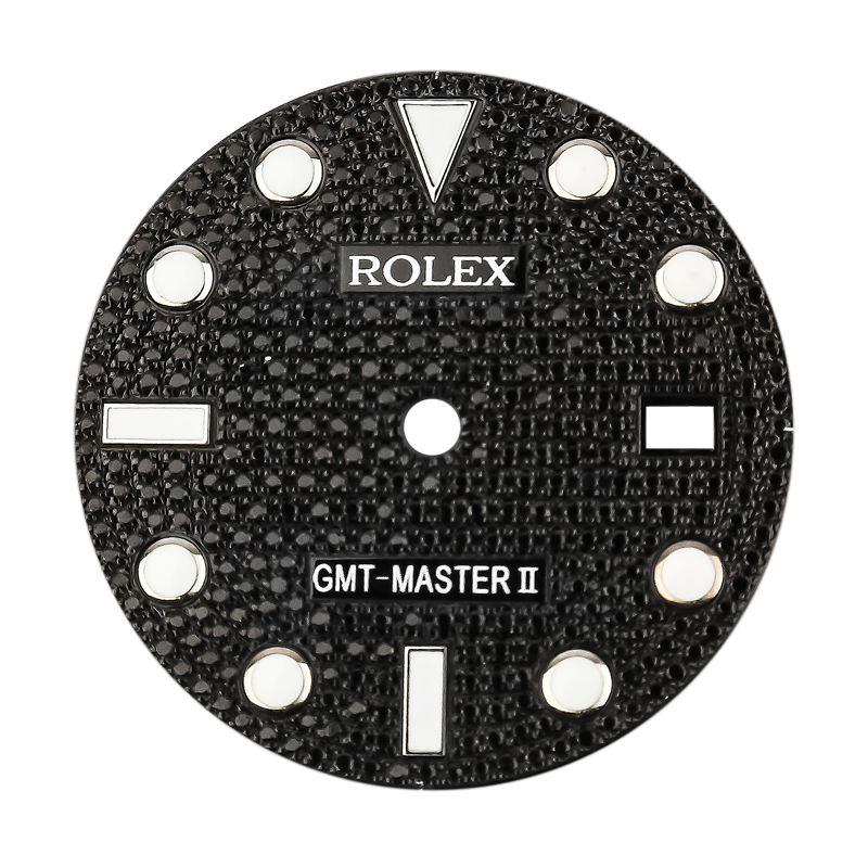 Rolex GMT-Master II 40mm Black Diamond Pavé Custom Dial