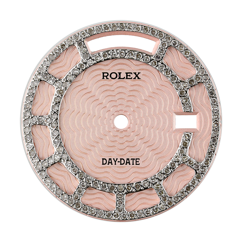 Rolex Day-Date 36mm Pink/Diamond Set Custom Dial