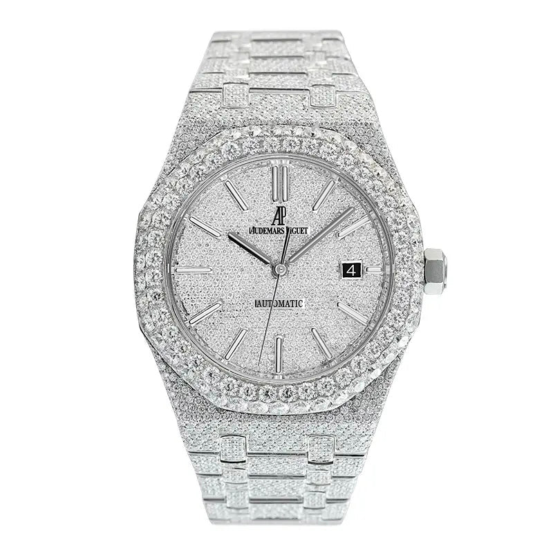 Full view of the Audemars Piguet Royal Oak 15400ST Custom Diamond Set
