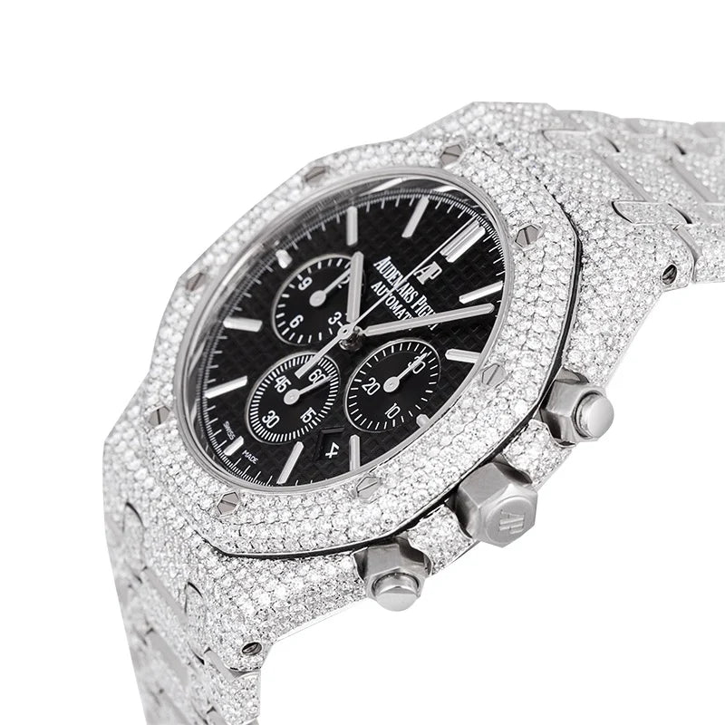 Side view of AP Royal Oak Chronograph Black Dial Watch