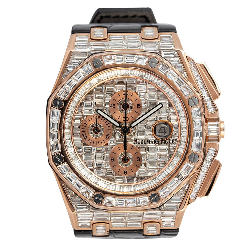 Custom Diamond Set Audemars Piguet Royal Oak Offshore 44 Rose Gold 26401RO.OO.A002CA.01 Watch