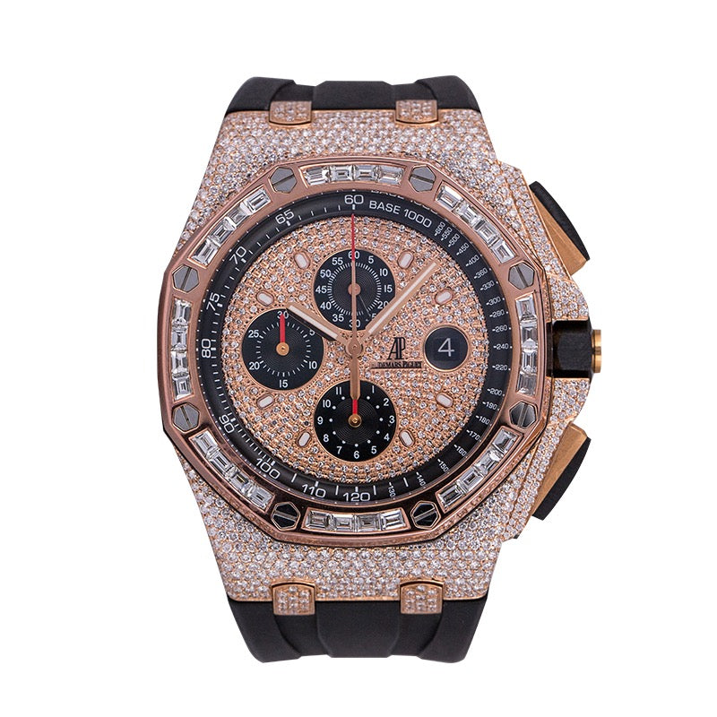 Custom Diamond Set Audemars Piguet Royal Oak Offshore 44mm Rose Gold Watch