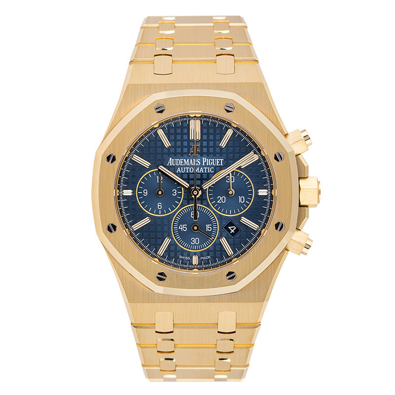 Audemars Piguet Royal Oak Chronograph Yellow Gold Blue Dial