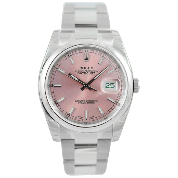 Rolex Datejust 36mm Pink/Index Oyster 116200