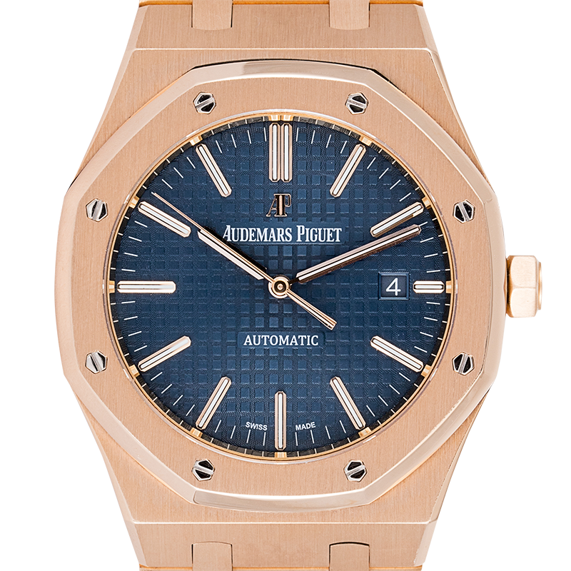 Audemars Piguet Royal Oak 41mm Full Rose Gold Blue Dial 15400OR.OO.1220OR.03