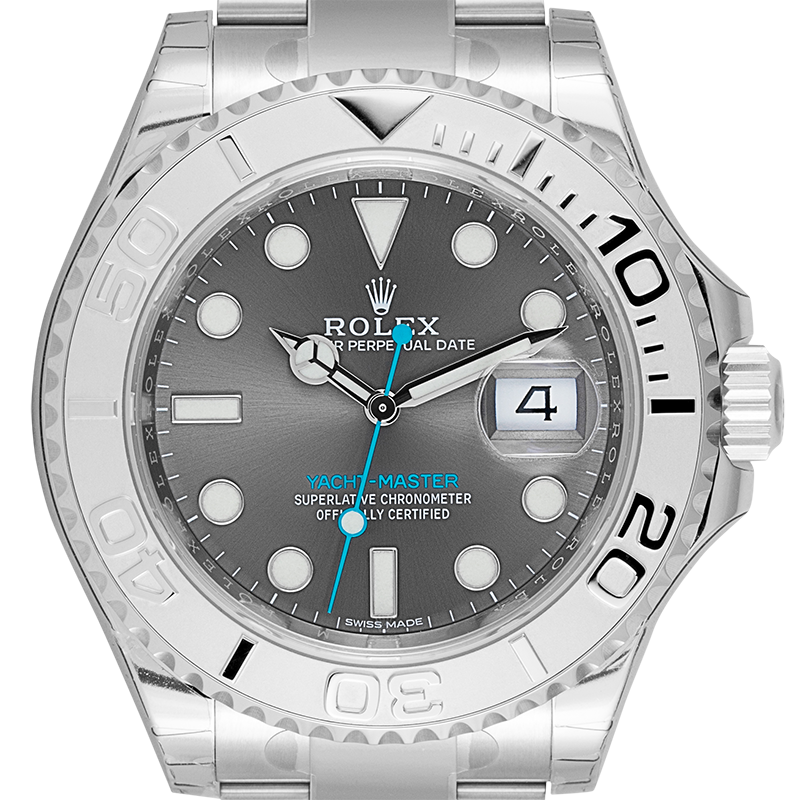 Rolex Yacht-Master 40 Steel and Platinum Dark Rhodium Dial 116622