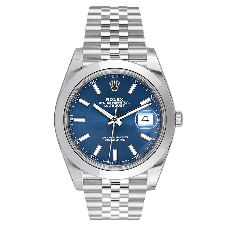 Rolex Datejust 41 Stainless Steel Blue/Index Jubilee 126300