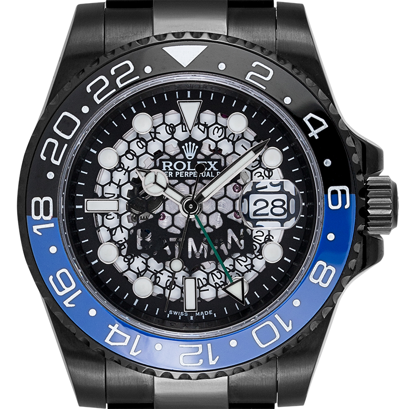 Rolex GMT-Master II Black PVD Custom Batman Watch 116710LN