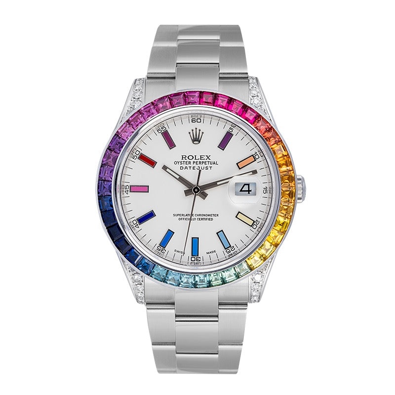 Rolex Datejust II Custom Rainbow Set 116300