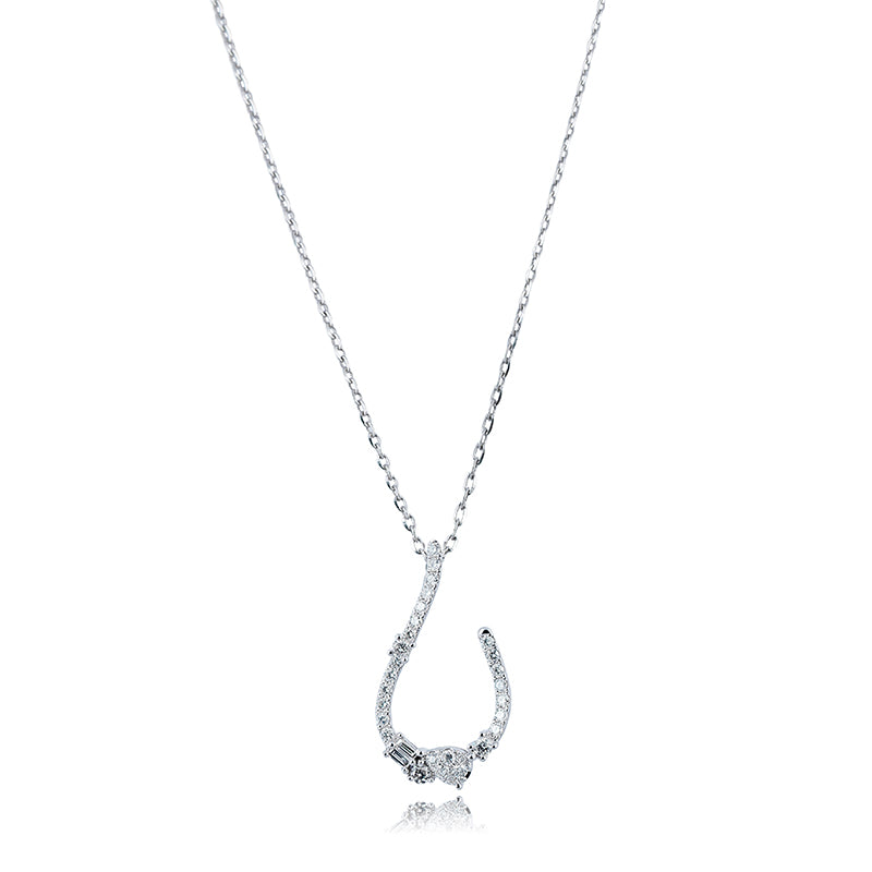 Custom Diamond Set 18ct White Gold Necklace