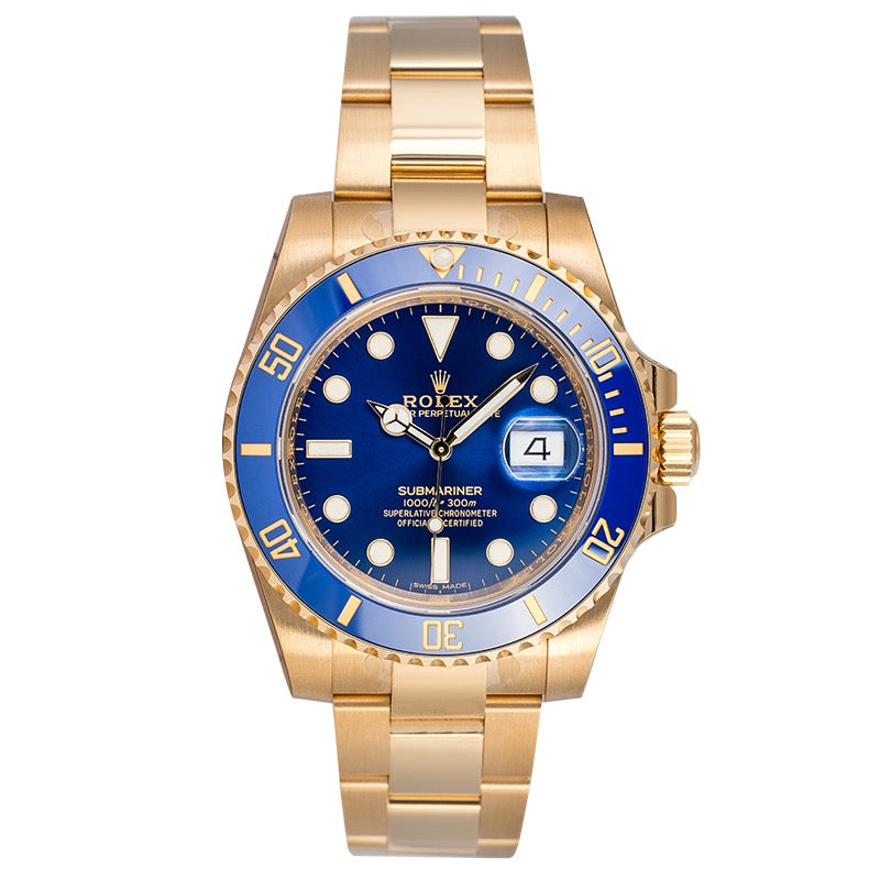 Rolex Submariner Date 18ct Yellow Gold with Blue Dial 116618LB