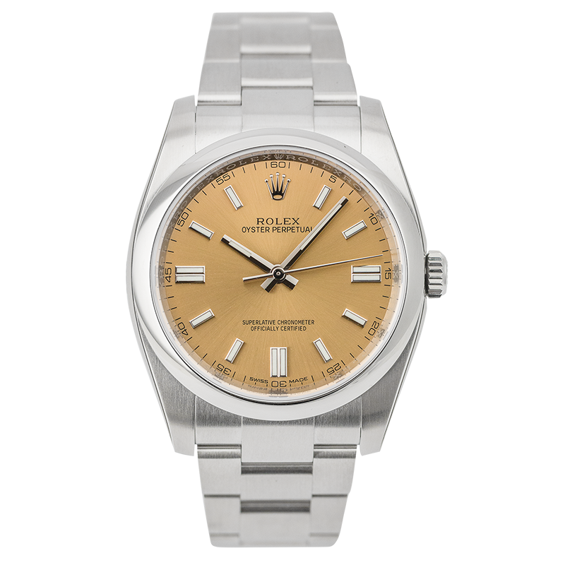 Rolex Oyster Perpetual 36mm Stainless Steel White Grape/Index 116000