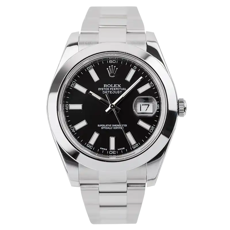 Full view - Rolex DateJust II Stainless Steel Black/Index 116300