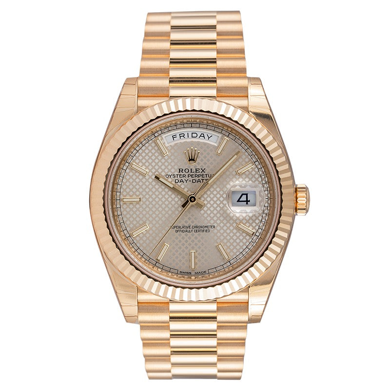 Rolex Day-Date 40 18ct Yellow Gold Diagonal Motif 228238