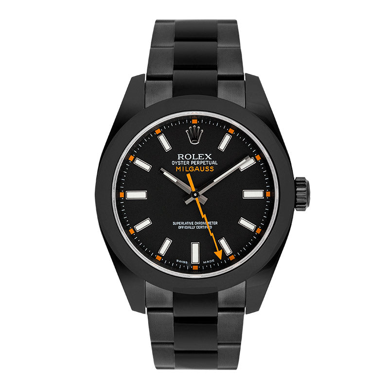 Rolex Milgauss Custom Black PVD with Black Dial 116400