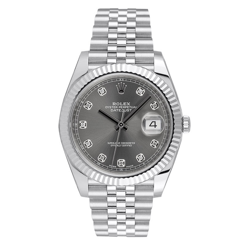 Rolex Datejust 41 Rolesor Dark Rhodium/Diamonds Jubilee 126334