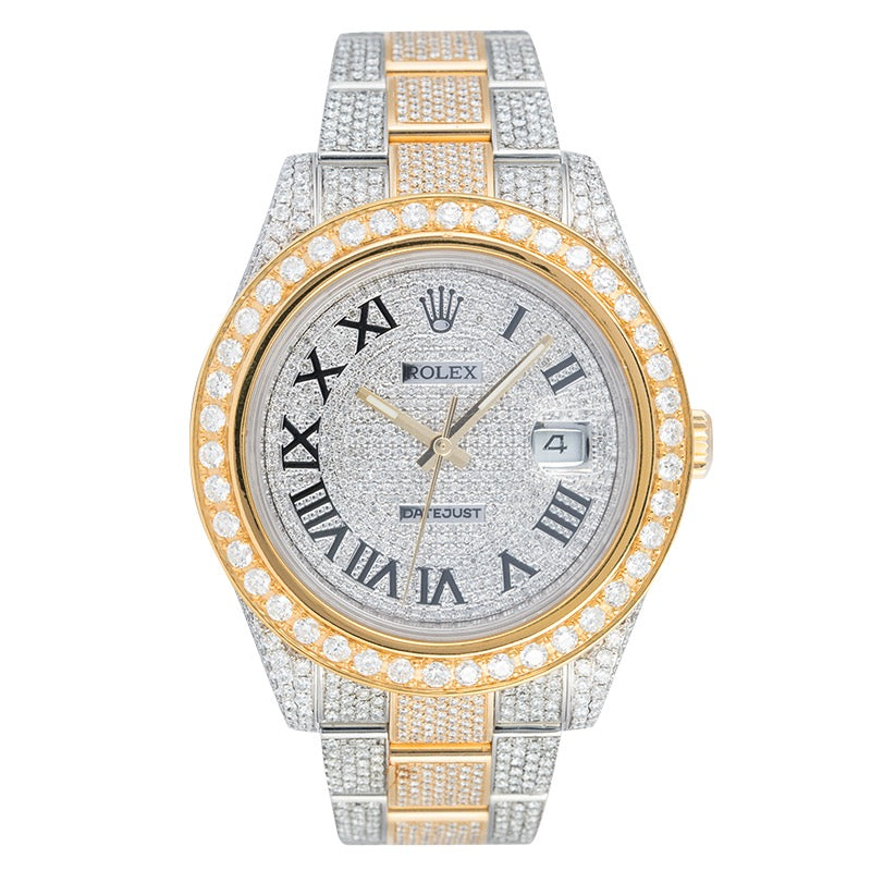 Rolex Datejust 41mm Steel and 18ct Yellow Gold Diamond Set with Diamond PavE Dial 116333